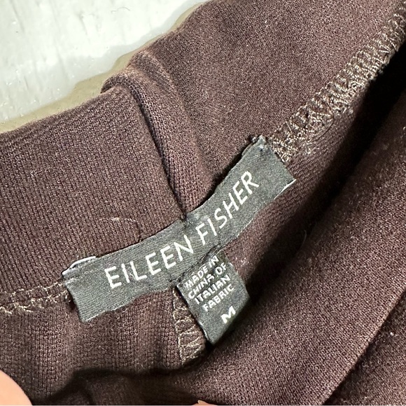 Eileen Fisher Womens Brown Straight Leggings Size Medium Stretch Pull On Pants - Picture 3 of 8